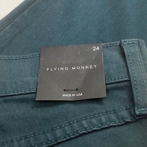 Flying Monkey Jeans -Women's 24 -Dark Green -Skinny -Cotton/Polester/Rayon- NWT! - Picture 7 of 11